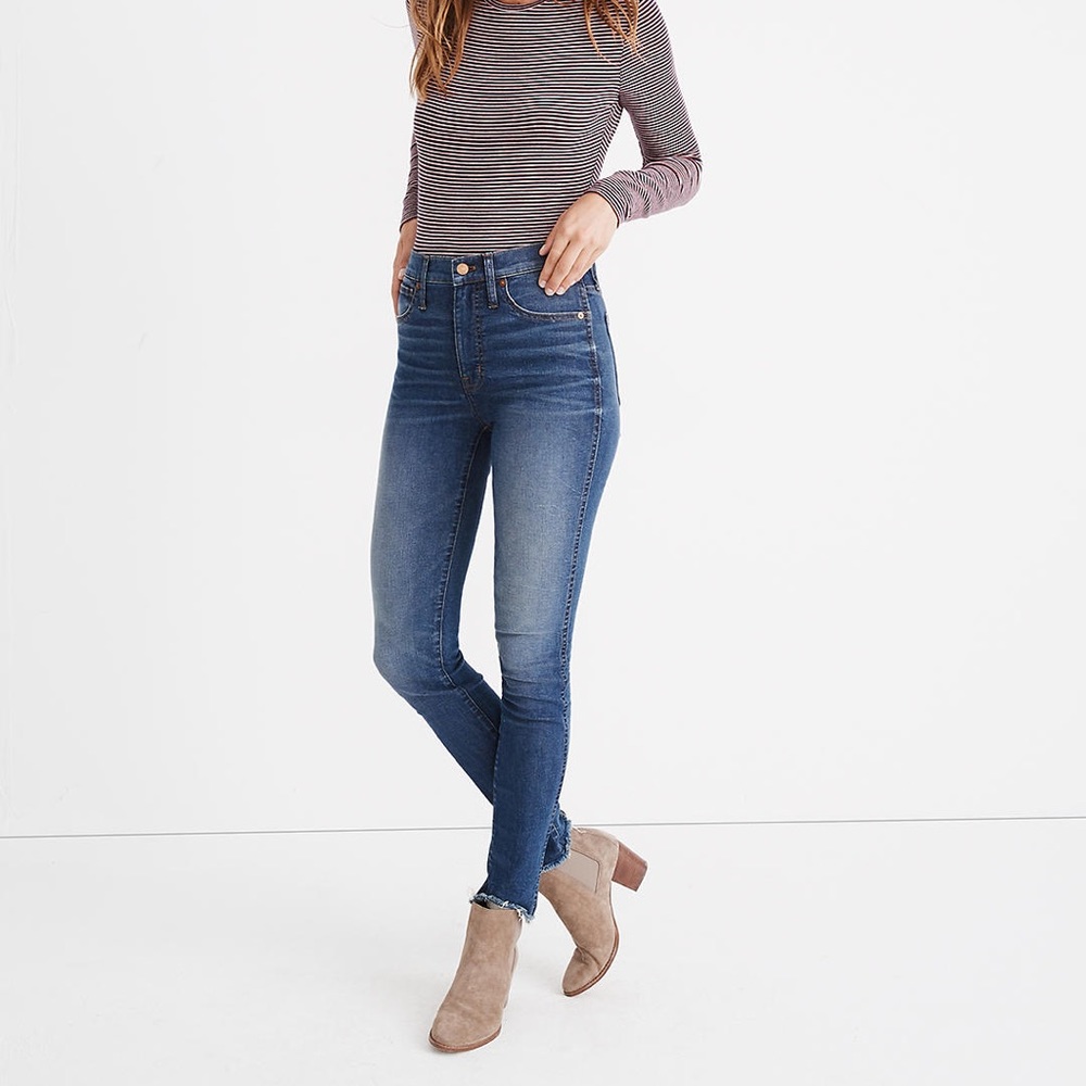 Madewell 10" High Rise Skinny Jeans in Brockton Wash